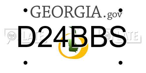 D24BBS Georgia License Plate