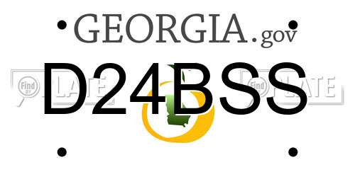 D24BSS Georgia License Plate
