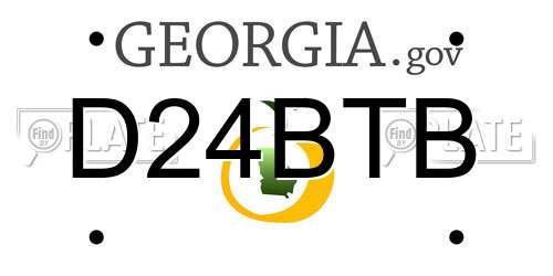 D24BTB Georgia License Plate