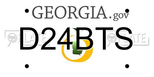 D24BTS Georgia License Plate