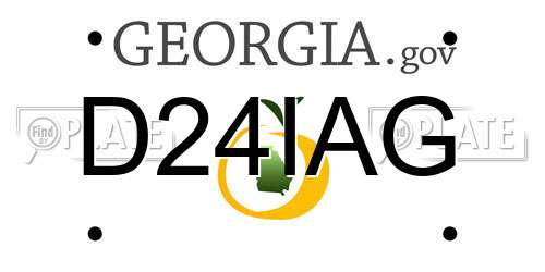 D24IAG Georgia License Plate