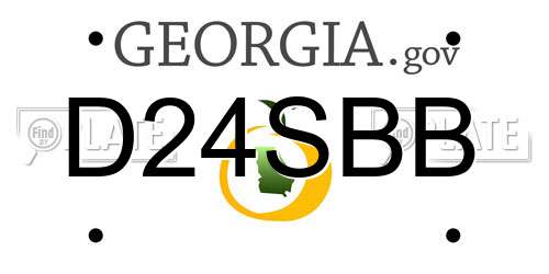 D24SBB Georgia License Plate