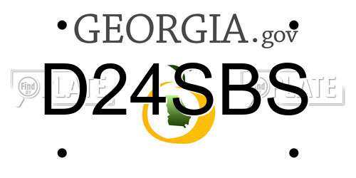 D24SBS Georgia License Plate