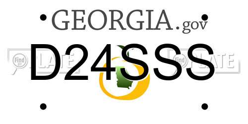 D24SSS Georgia License Plate