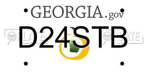 D24STB Georgia License Plate