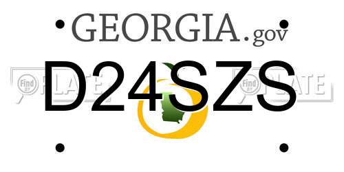 D24SZS Georgia License Plate