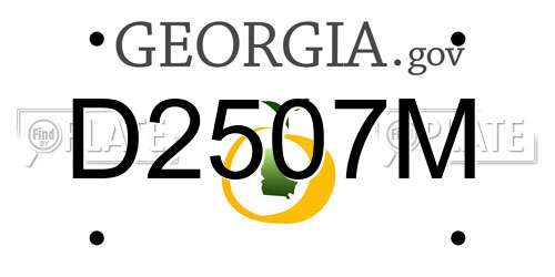 D2507M Georgia License Plate