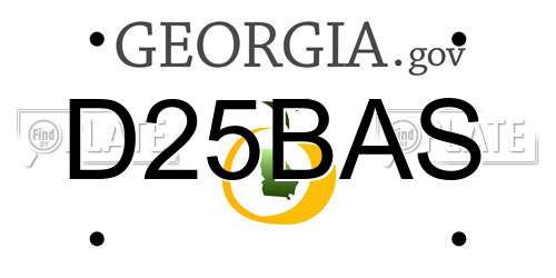 D25BAS Georgia License Plate