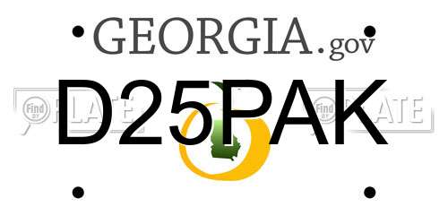 D25PAK Georgia License Plate