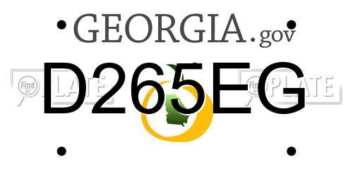 D265EG Georgia License Plate