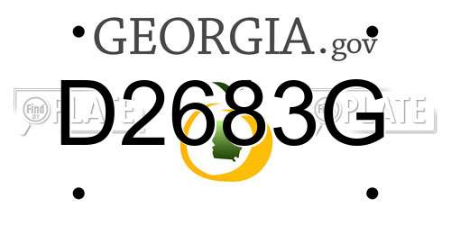 D2683G Georgia License Plate