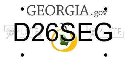 D26SEG Georgia License Plate