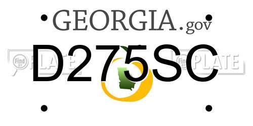 D275SC Georgia License Plate