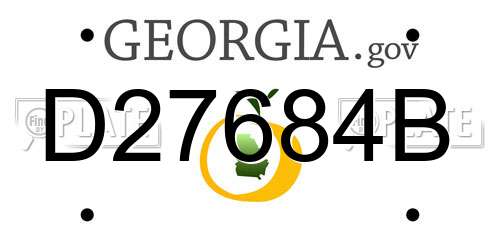 D27684B Georgia License Plate