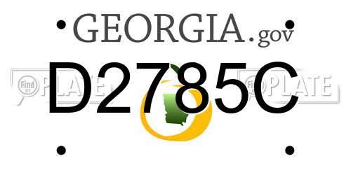 D2785C Georgia License Plate