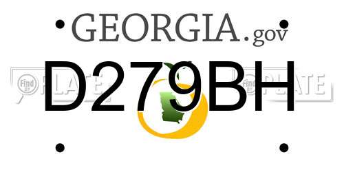 D279BH Georgia License Plate