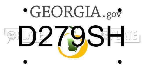 D279SH Georgia License Plate