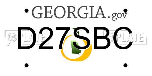 D27SBC Georgia License Plate