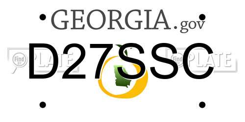 D27SSC Georgia License Plate