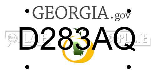 D283AQ Georgia License Plate