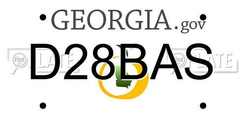 D28BAS Georgia License Plate