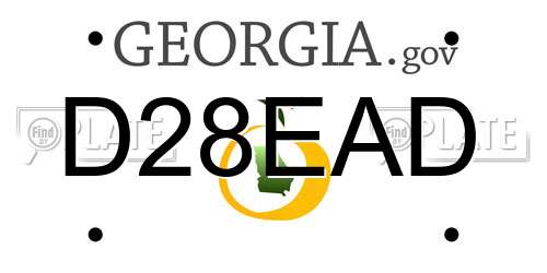 D28EAD Georgia License Plate