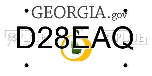 D28EAQ Georgia License Plate