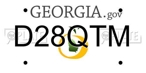 D28QTM Georgia License Plate