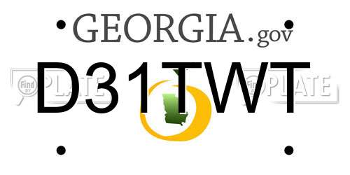 D31TWT Georgia License Plate