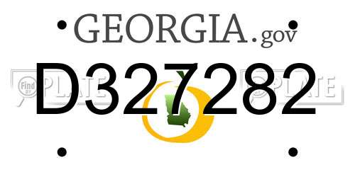D327282 Georgia License Plate