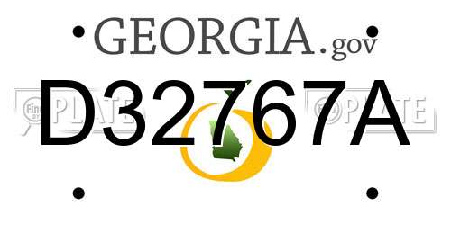 D32767A Georgia License Plate