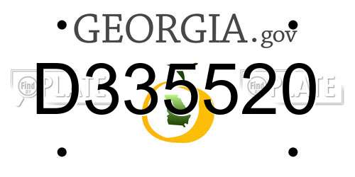 D335520 Georgia License Plate