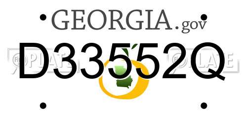 D33552Q Georgia License Plate