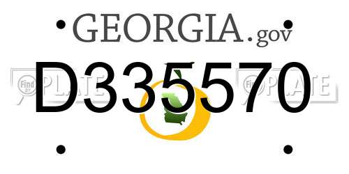 D335570 Georgia License Plate