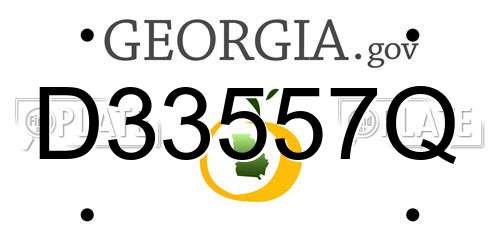 D33557Q Georgia License Plate