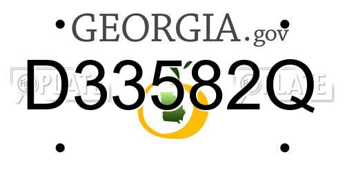 D33582Q Georgia License Plate