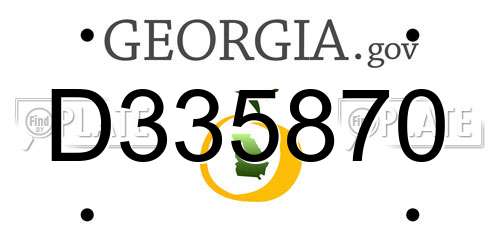 D335870 Georgia License Plate
