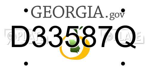 D33587Q Georgia License Plate