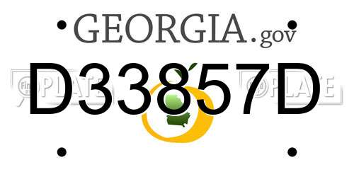 D33857D Georgia License Plate