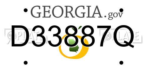 D33887Q Georgia License Plate