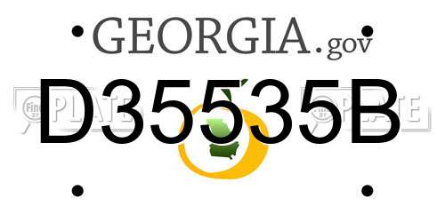 D35535B Georgia License Plate