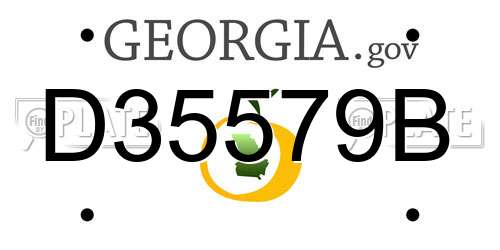 D35579B Georgia License Plate