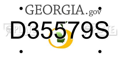 D35579S Georgia License Plate