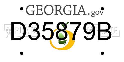 D35879B Georgia License Plate