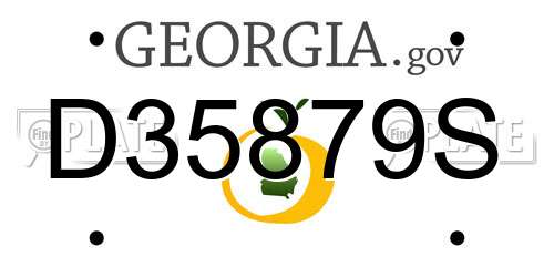 D35879S Georgia License Plate