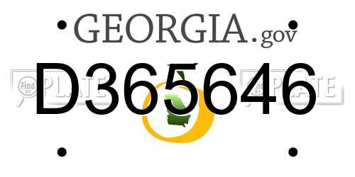 D365646 Georgia License Plate