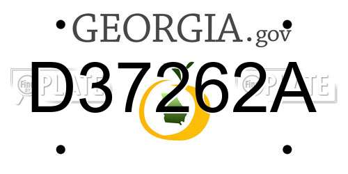 D37262A Georgia License Plate