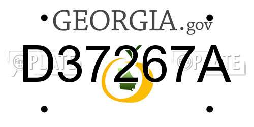 D37267A Georgia License Plate