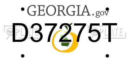 D37275T Georgia License Plate