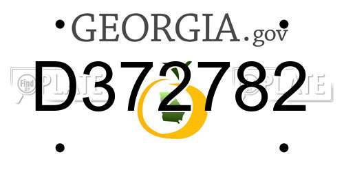D372782 Georgia License Plate